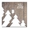 Crafted Creations Brown and White Christmas Many Trees Wrapped Square Wall Art Decor 30" x 30"